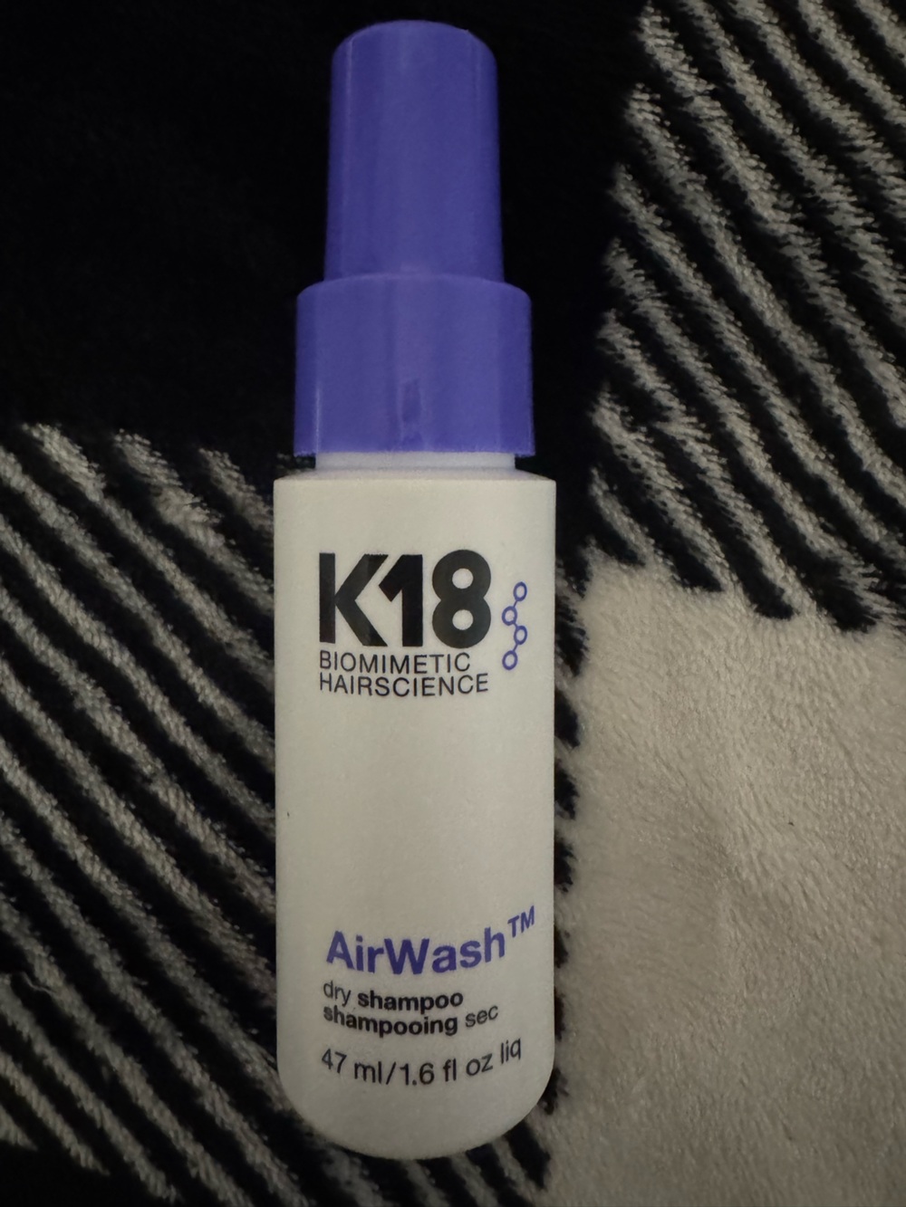 K18 AirWash Dry Shampoo with Purple Cap — Refreshing Women’s Hair Spray